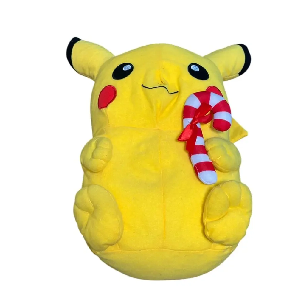 Pokemon Pikachu W/ Candy Cane Christmas Holiday Stiff Plush 17’ inch 2024
